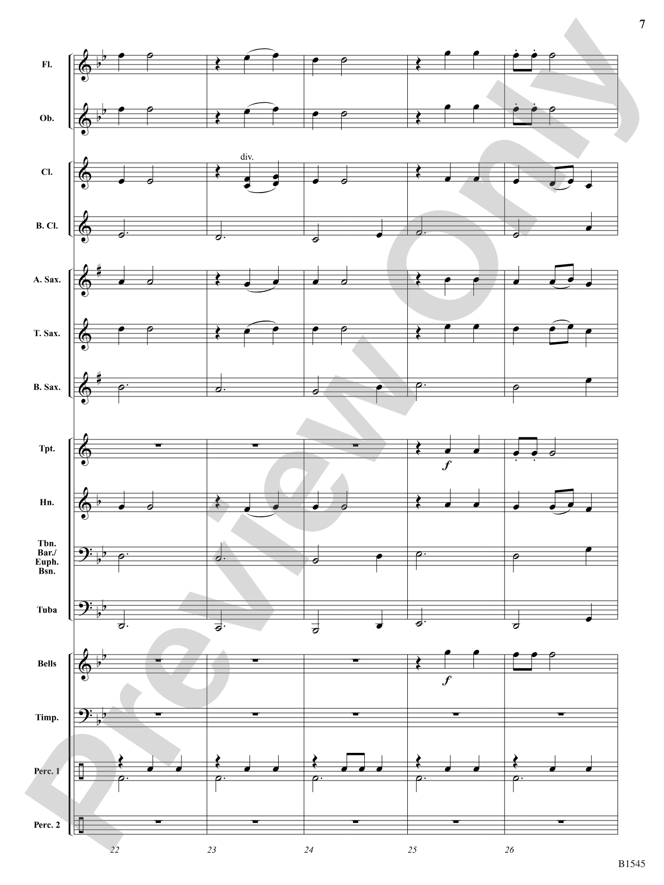 Lullaby for Winds: Concert Band Conductor Score & Parts