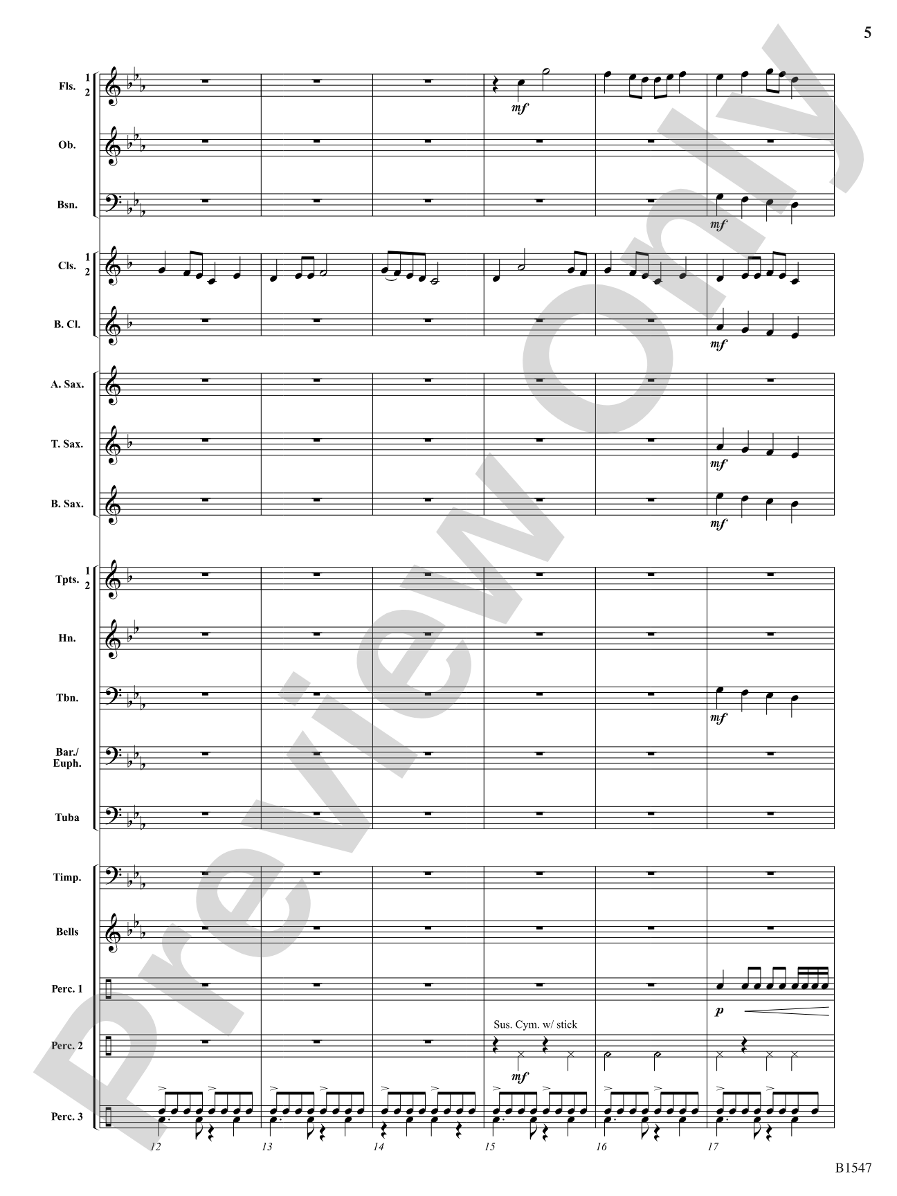 Hounds of Baskervilles: Concert Band Conductor Score & Parts