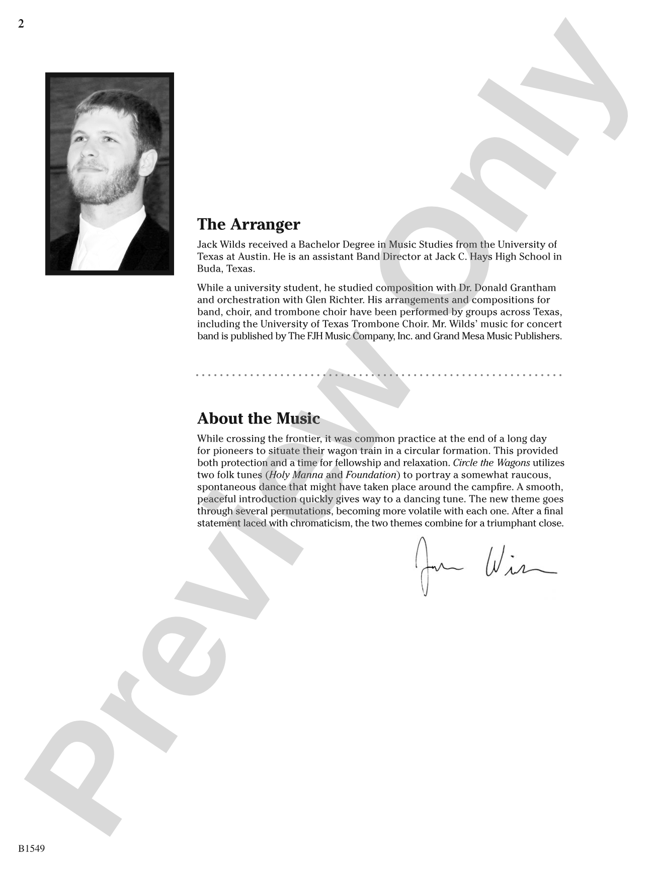 Circle the Wagons: Concert Band Conductor Score & Parts