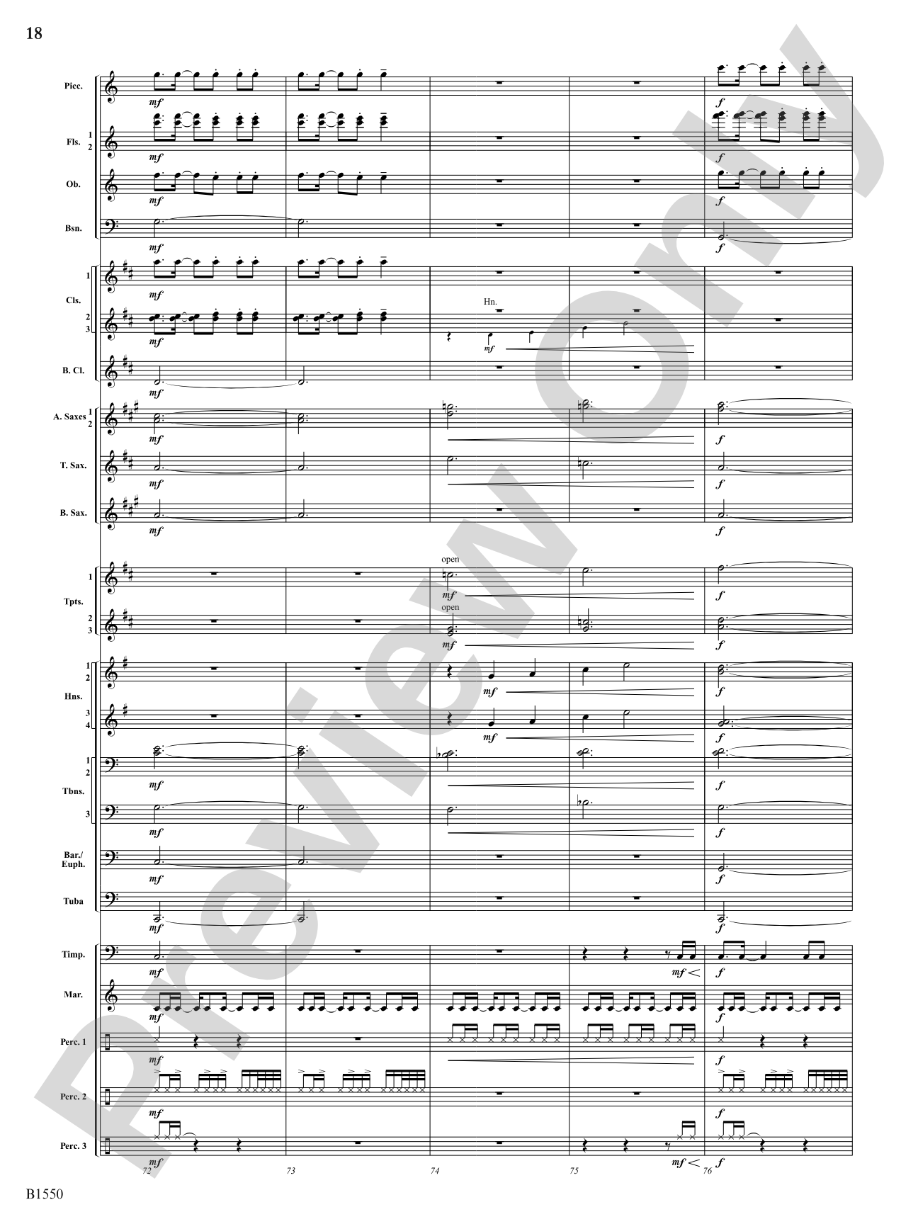 Groove Music: Concert Band Conductor Score & Parts