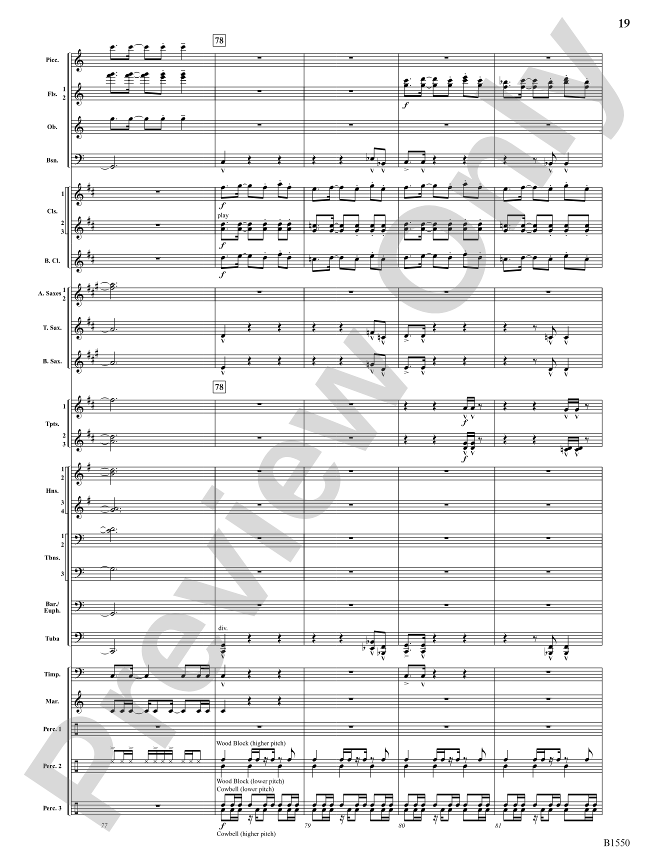 Groove Music: Concert Band Conductor Score & Parts