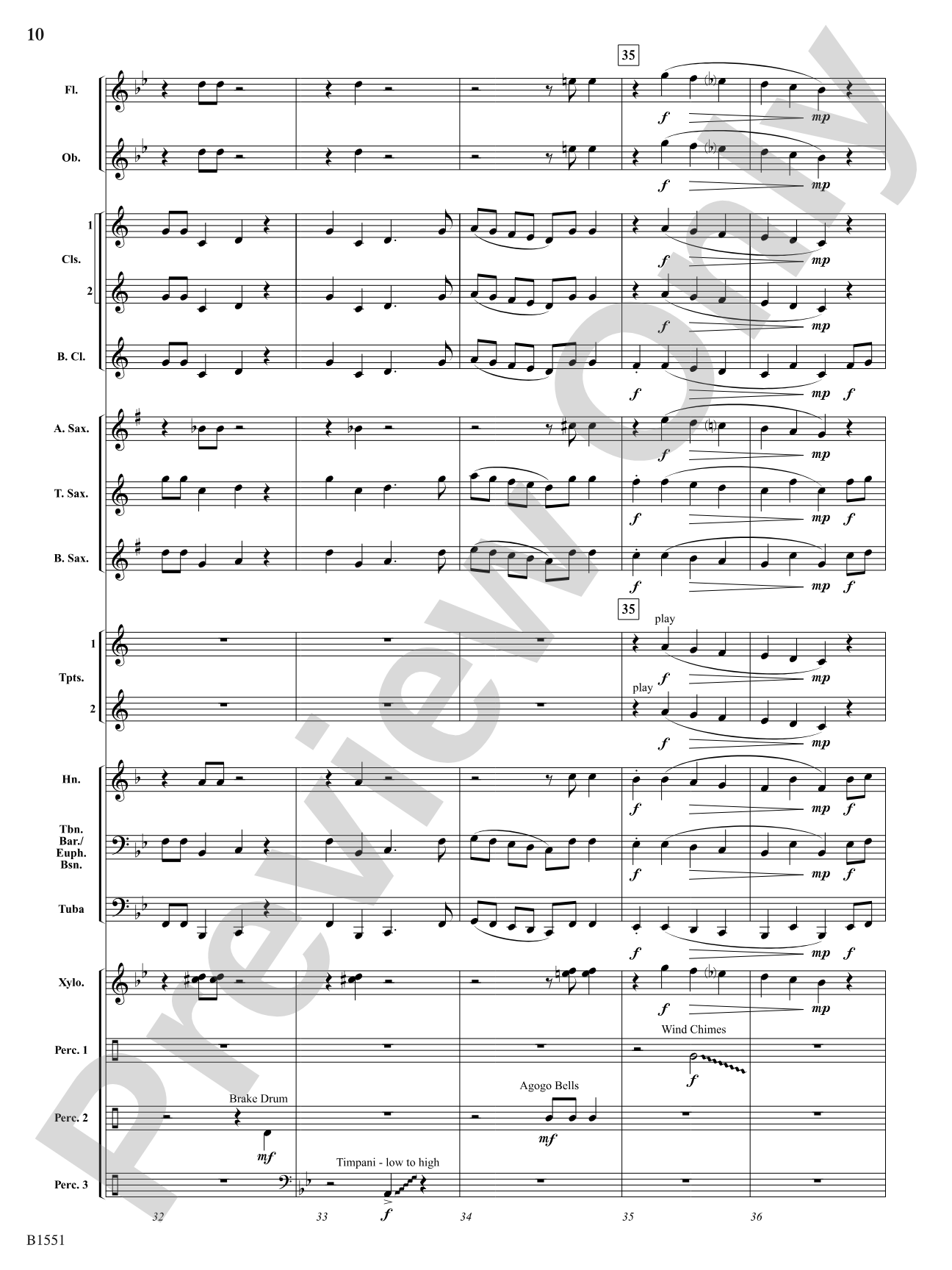 The Clumsy Clown: Concert Band Conductor Score & Parts