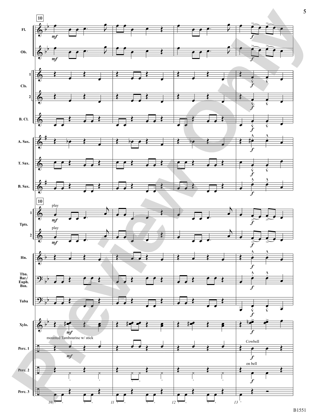 The Clumsy Clown: Concert Band Conductor Score & Parts