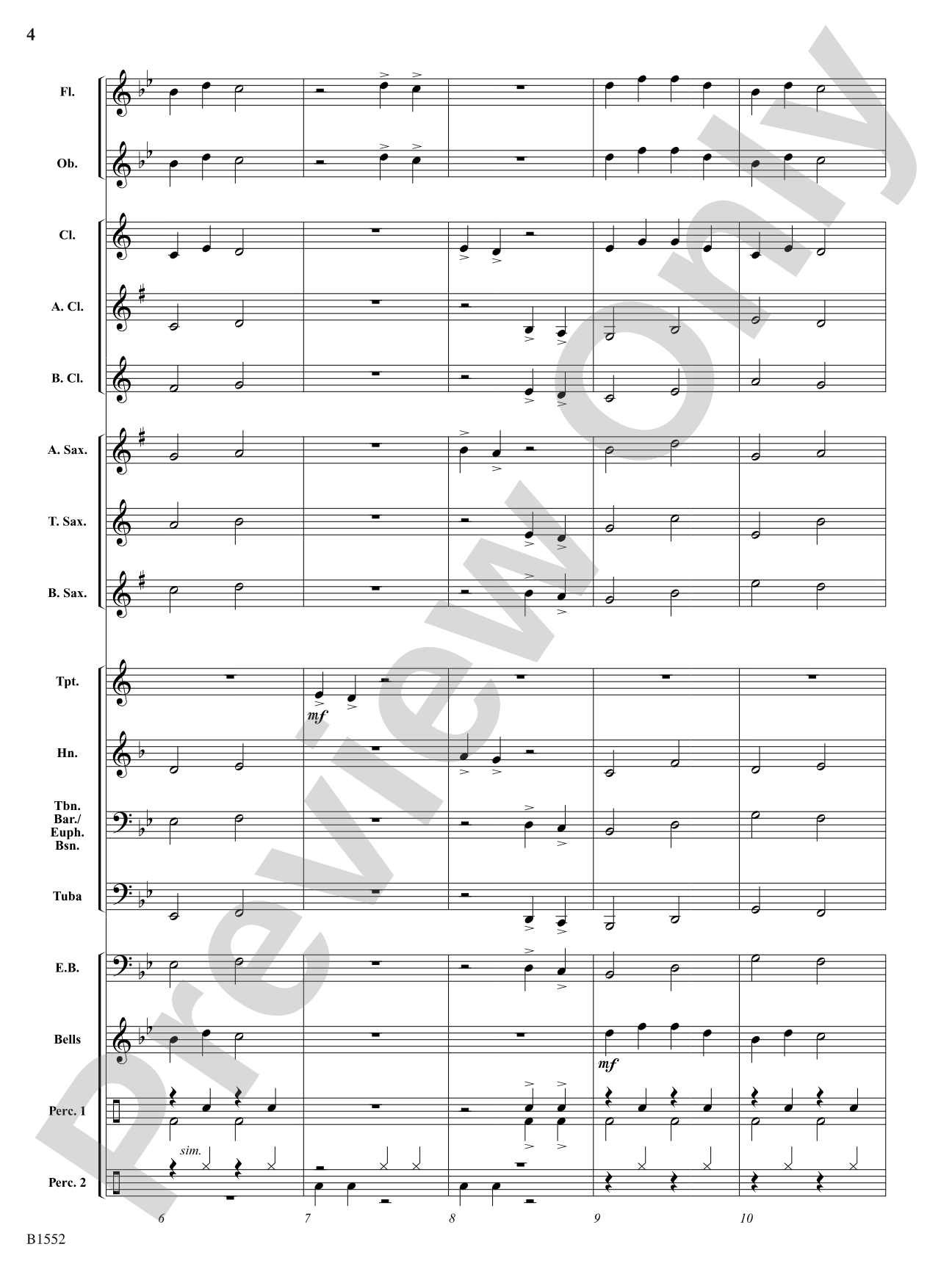 Uptown Strut: Concert Band Conductor Score & Parts