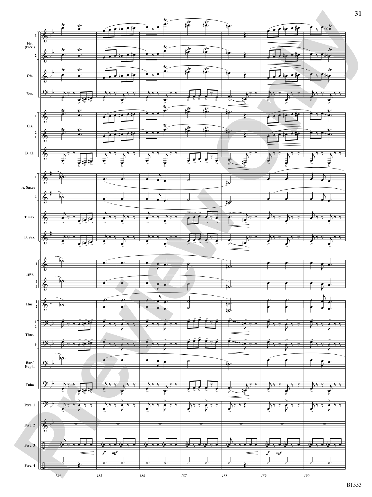 Hocus Pocus: Concert Band Conductor Score & Parts