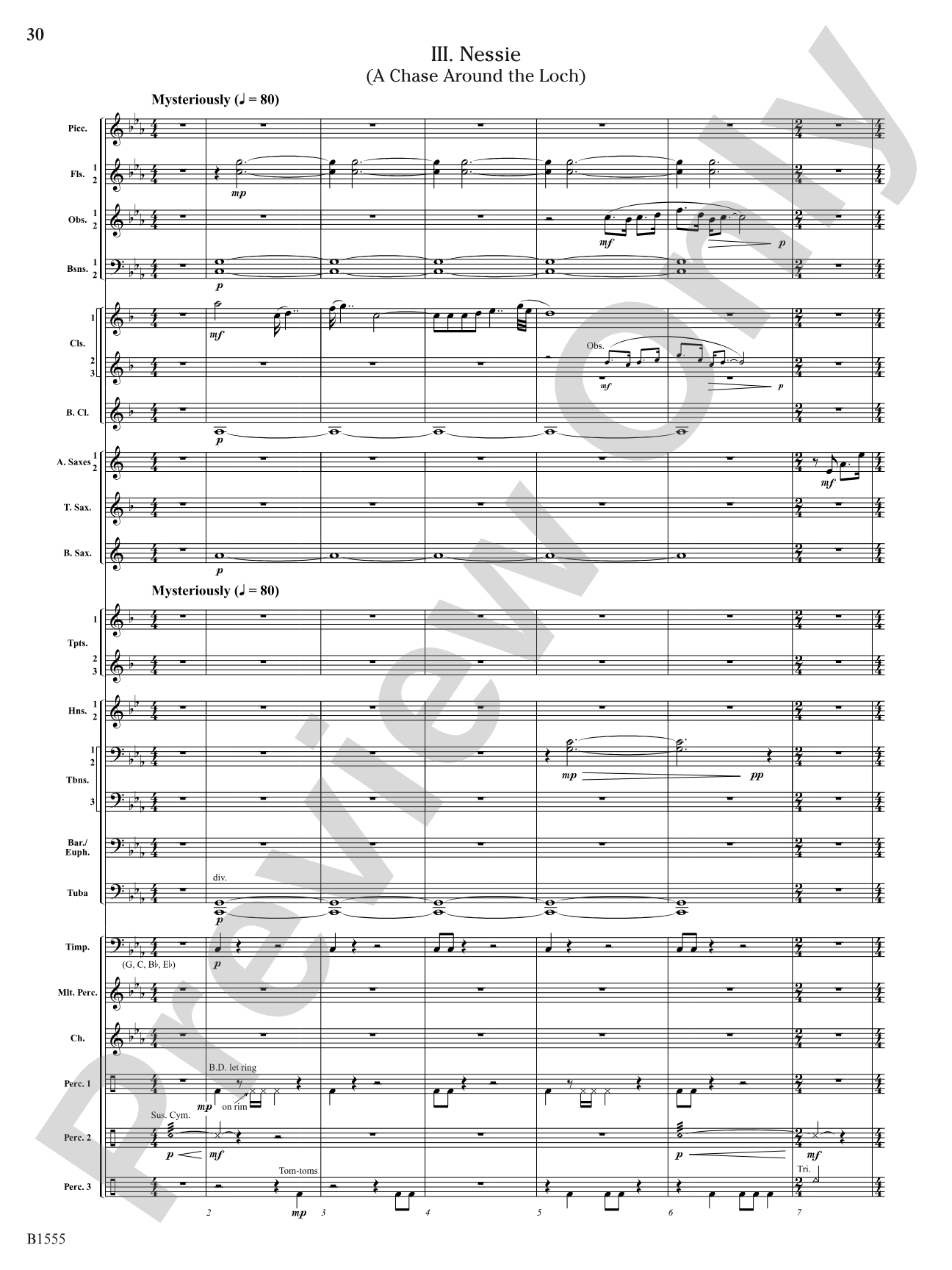 Monsters of Myth: Concert Band Conductor Score & Parts