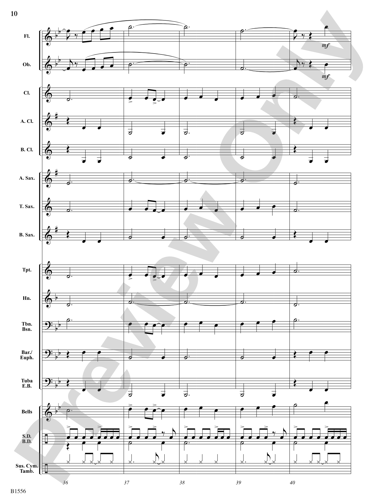 Open Road: Concert Band Conductor Score & Parts