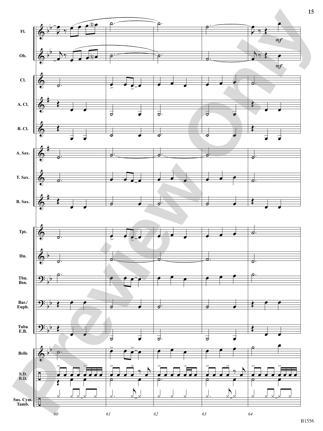 Open Road: Concert Band Conductor Score & Parts