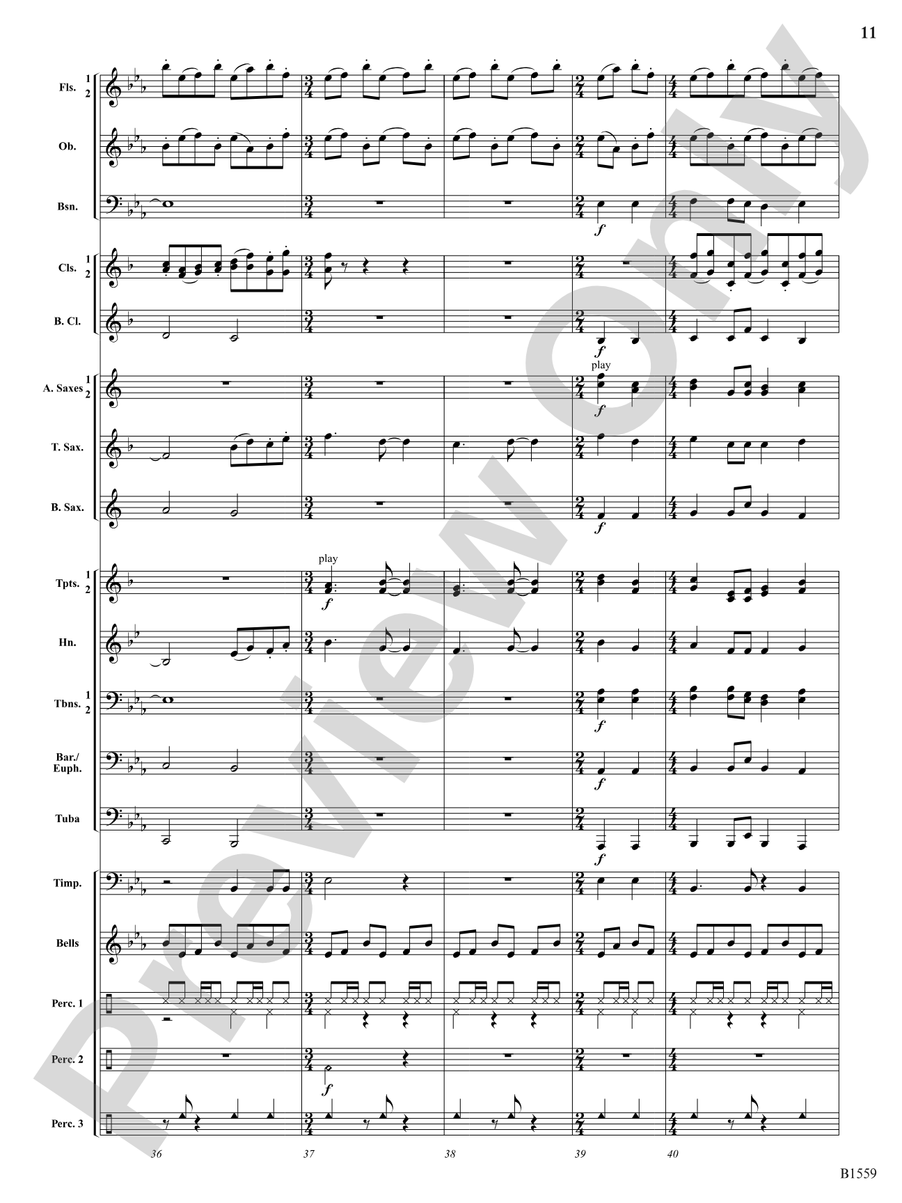 Festival Esprit: Concert Band Conductor Score & Parts
