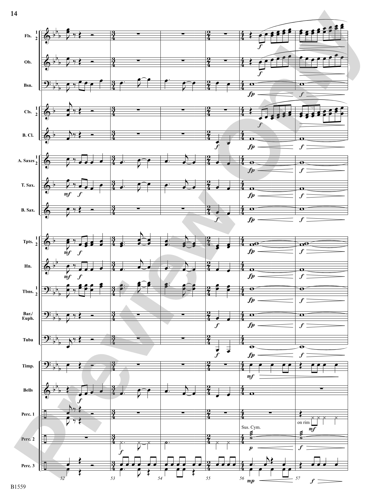 Festival Esprit: Concert Band Conductor Score & Parts