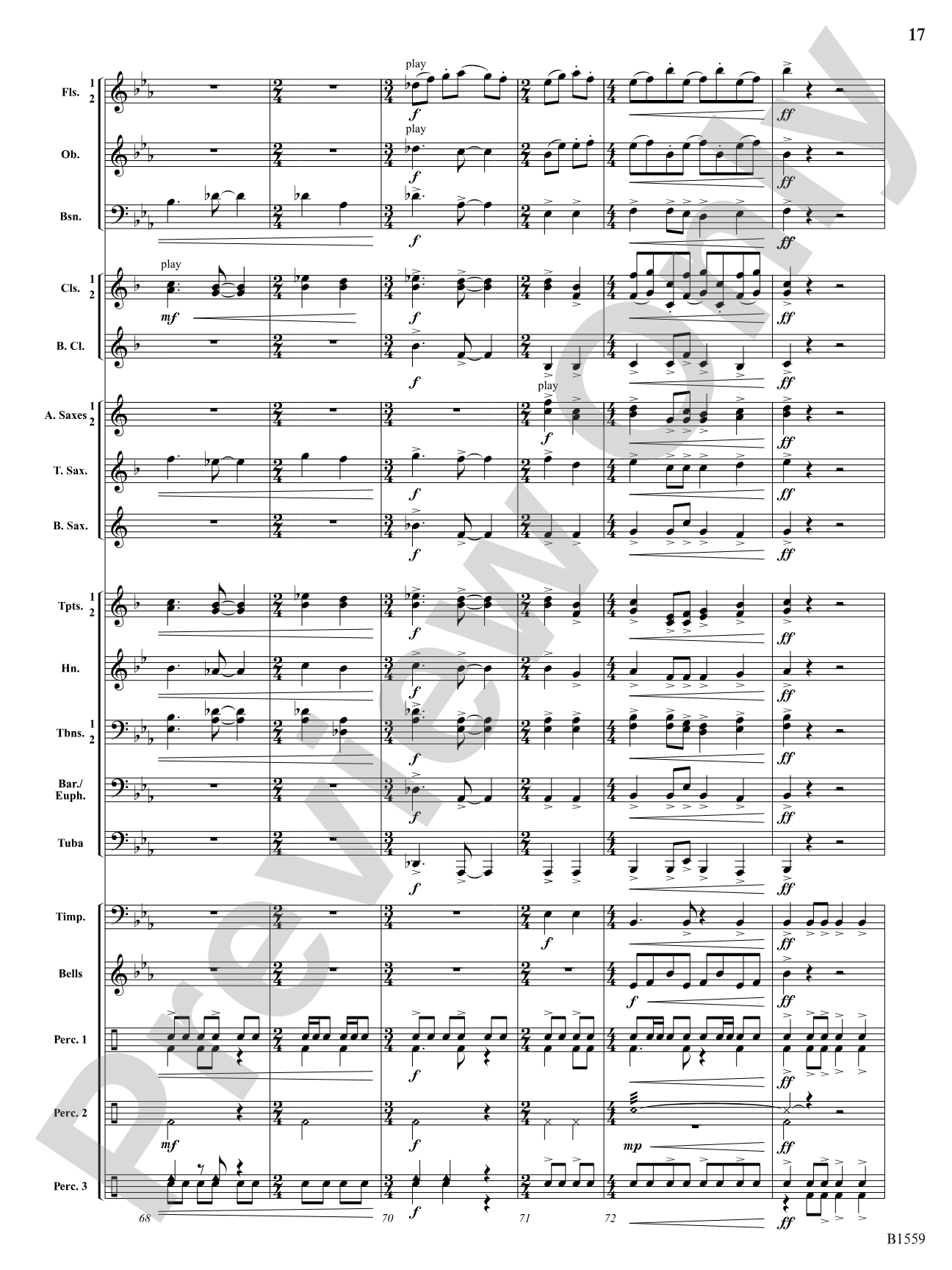Festival Esprit: Concert Band Conductor Score & Parts