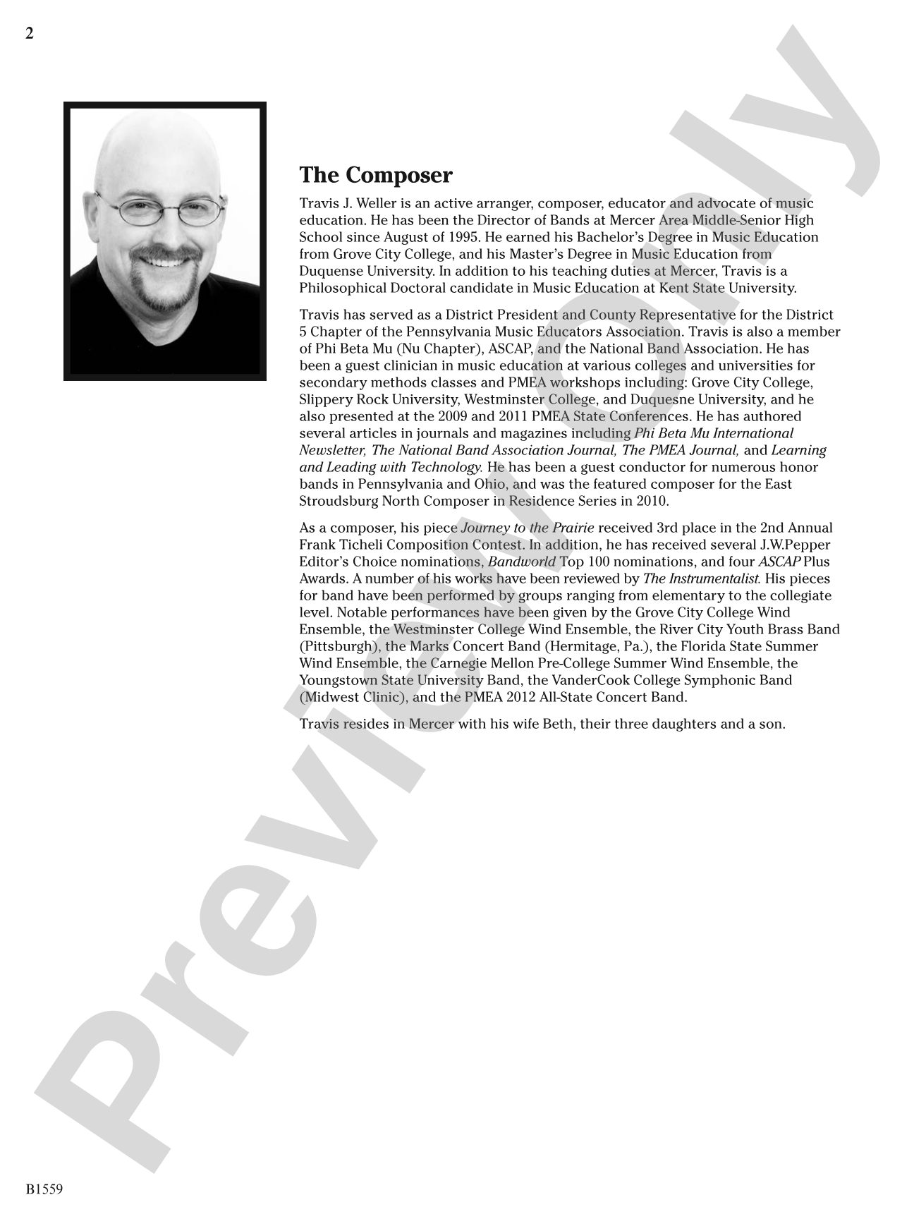 Festival Esprit: Concert Band Conductor Score & Parts