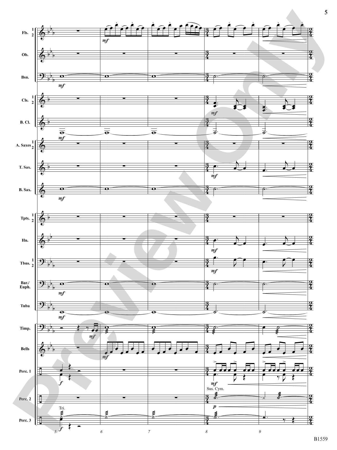 Festival Esprit: Concert Band Conductor Score & Parts