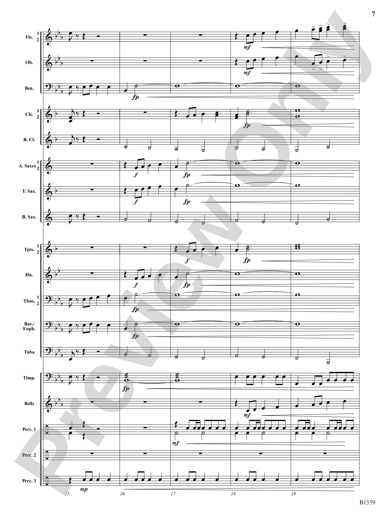 Festival Esprit: Concert Band Conductor Score & Parts