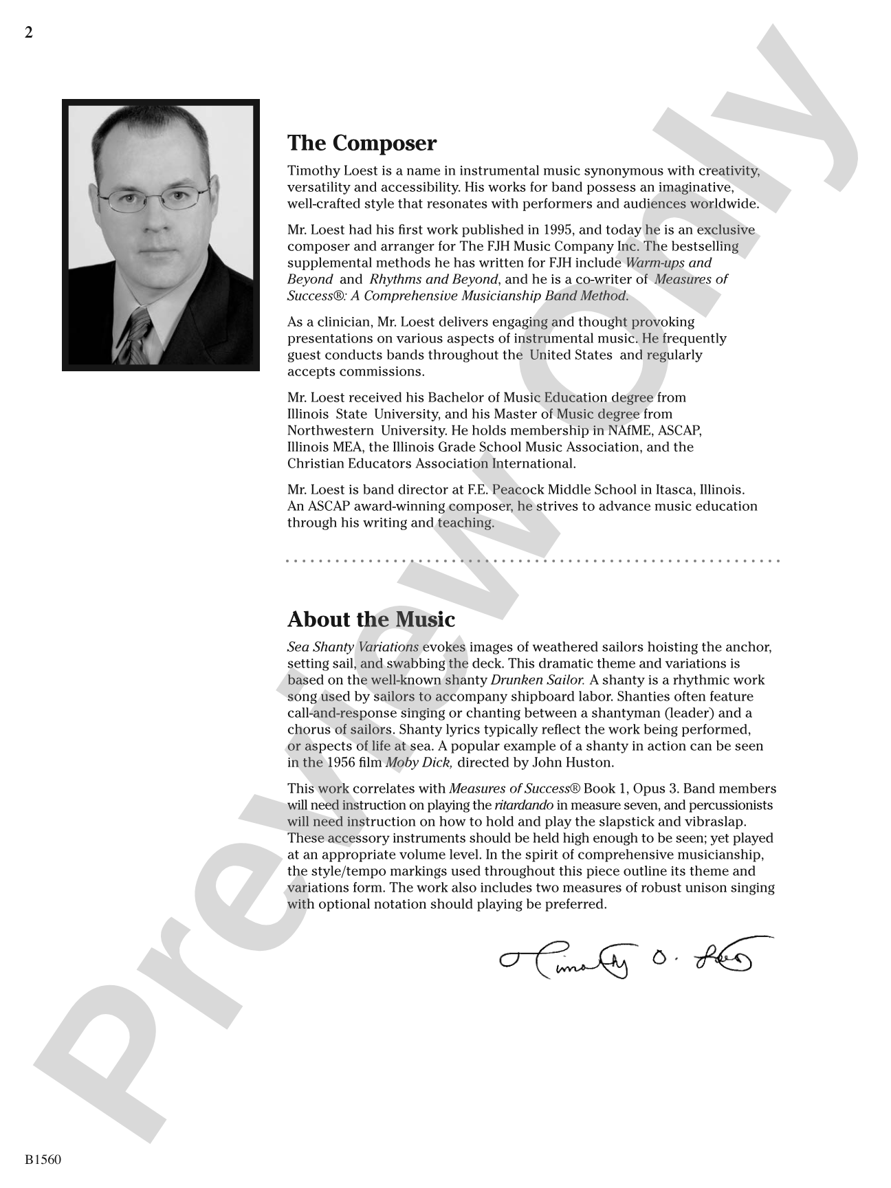 Sea Shanty Variations: Concert Band Conductor Score & Parts