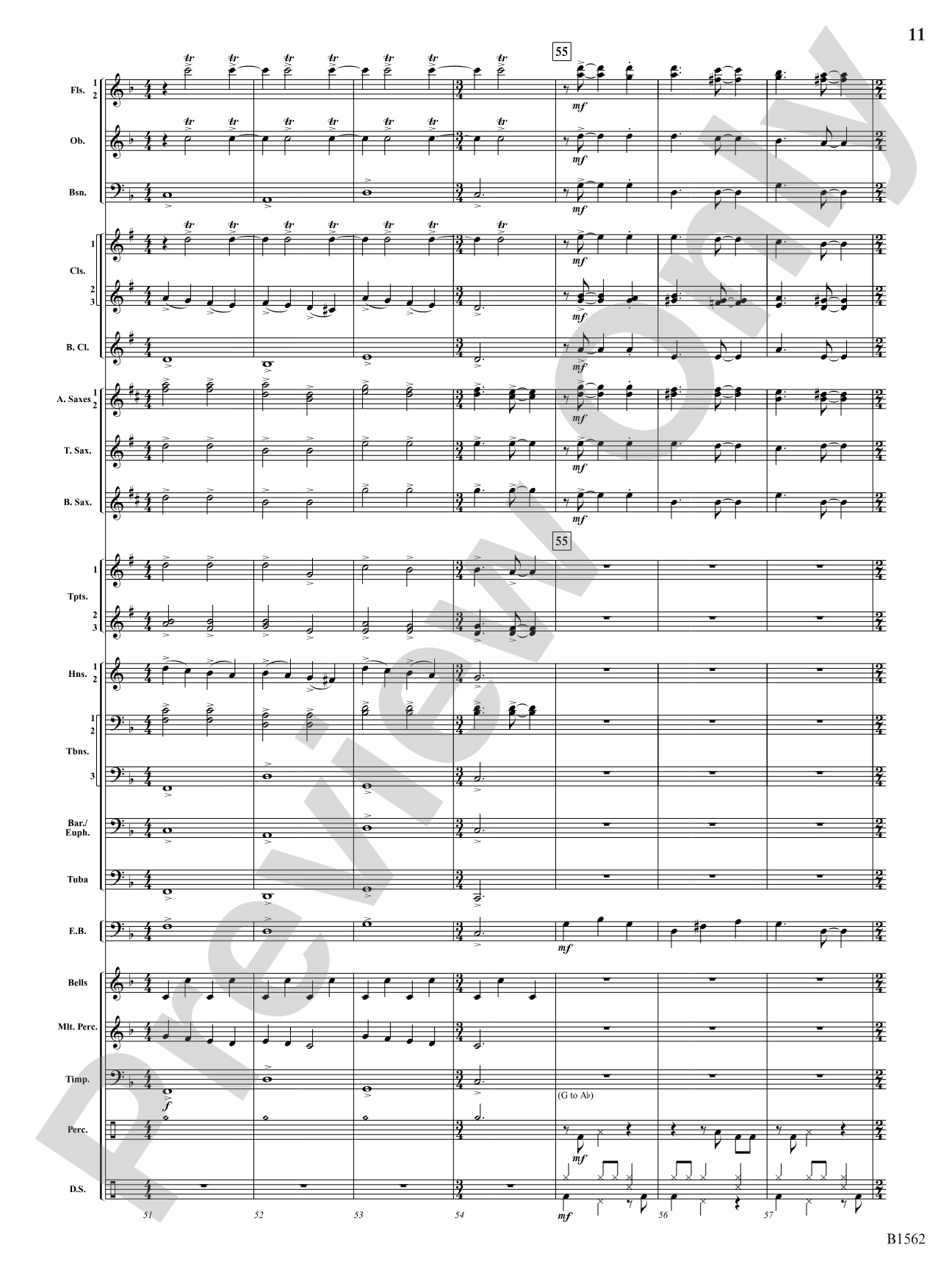 Hark! The Herald Angels Swing: Concert Band Conductor Score & Parts