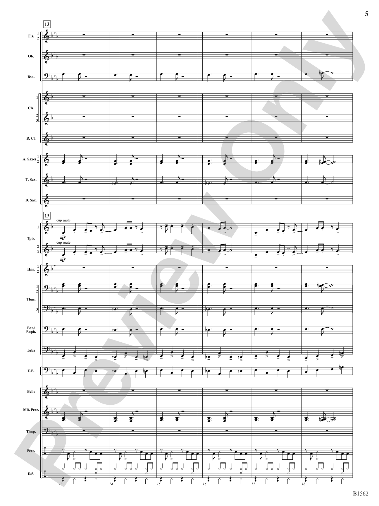 Hark! The Herald Angels Swing: Concert Band Conductor Score & Parts