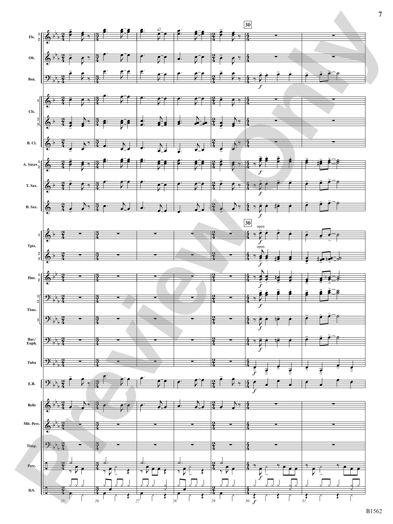 Hark! The Herald Angels Swing: Concert Band Conductor Score & Parts