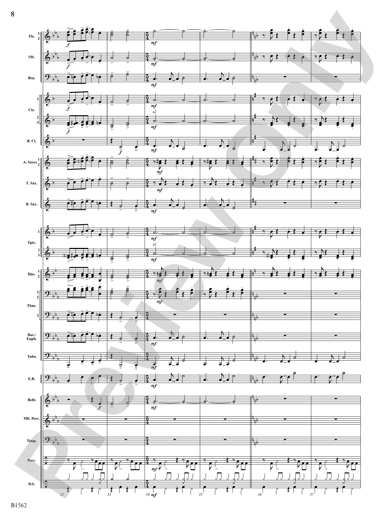 Hark! The Herald Angels Swing: Concert Band Conductor Score & Parts