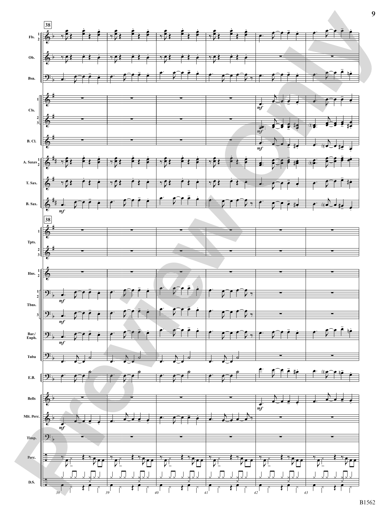 Hark! The Herald Angels Swing: Concert Band Conductor Score & Parts