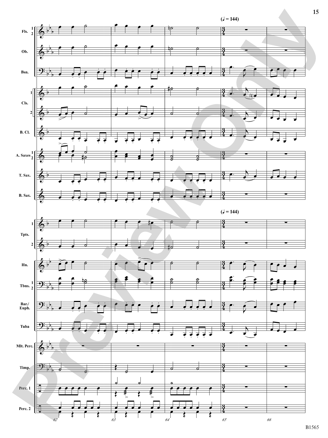 Danses Terpsichore: Concert Band Conductor Score & Parts