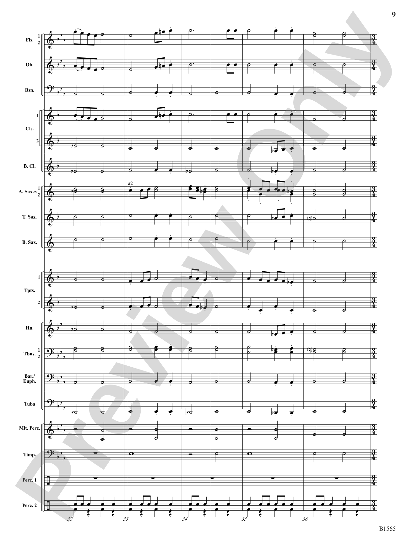 Danses Terpsichore: Concert Band Conductor Score & Parts