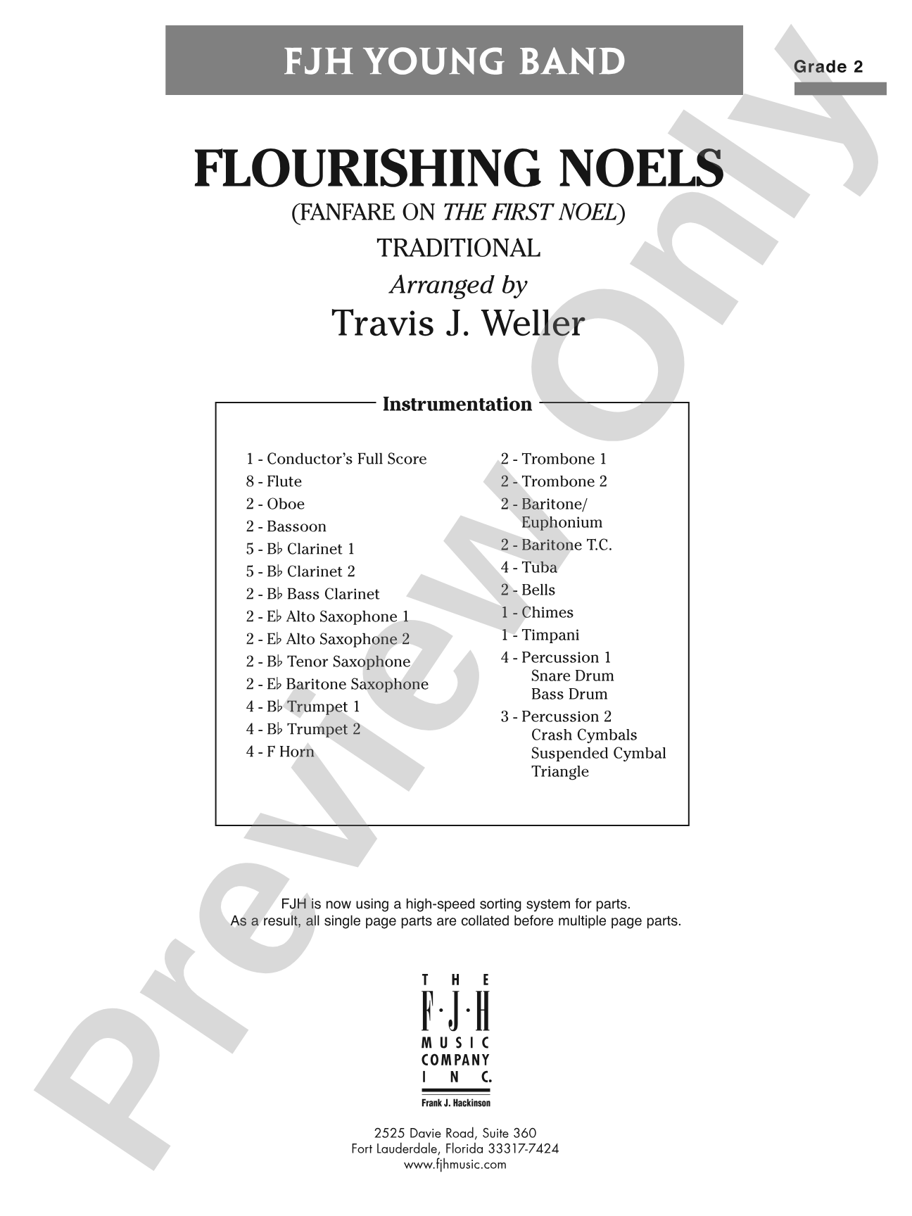 Flourishing Noels (Fanfare on The First Noel): Concert Band Conductor Score & Parts