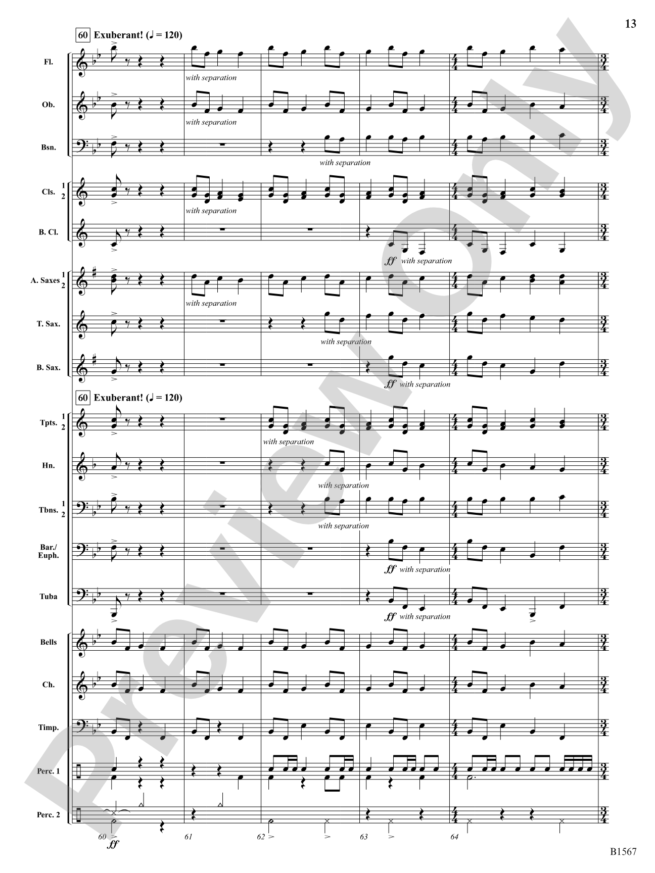 Flourishing Noels (Fanfare on The First Noel): Concert Band Conductor Score & Parts