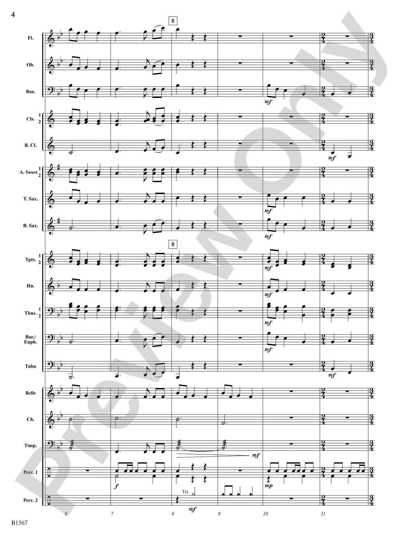 Flourishing Noels (Fanfare on The First Noel): Concert Band Conductor Score & Parts