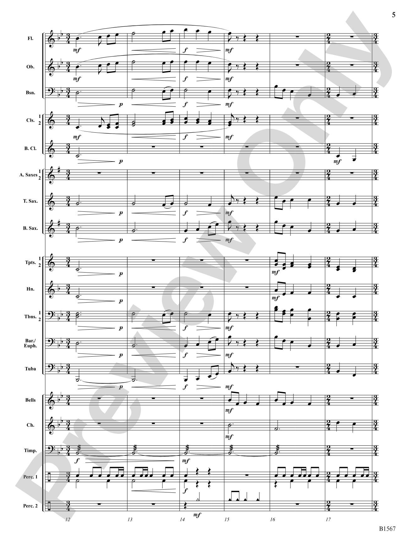 Flourishing Noels (Fanfare on The First Noel): Concert Band Conductor Score & Parts