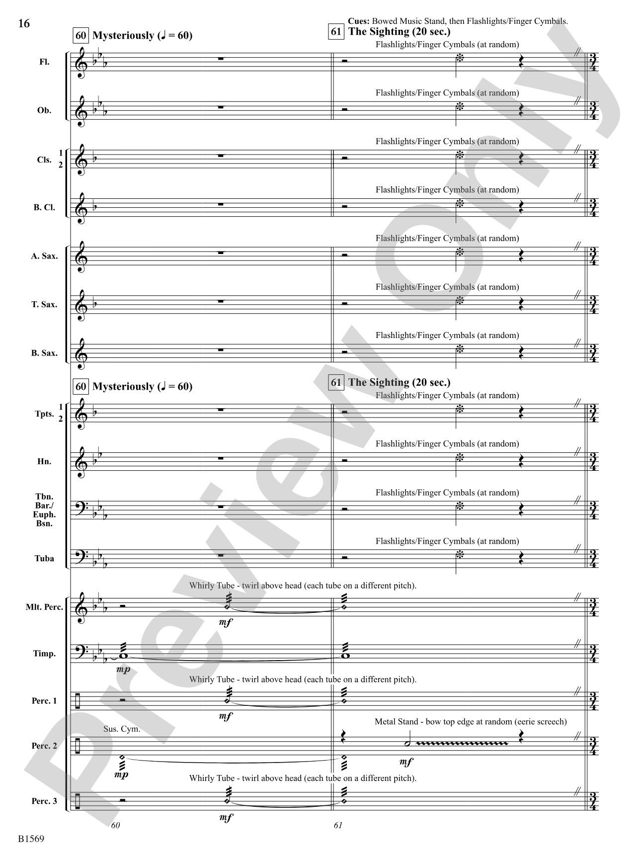 Ghost Lights: Concert Band Conductor Score & Parts