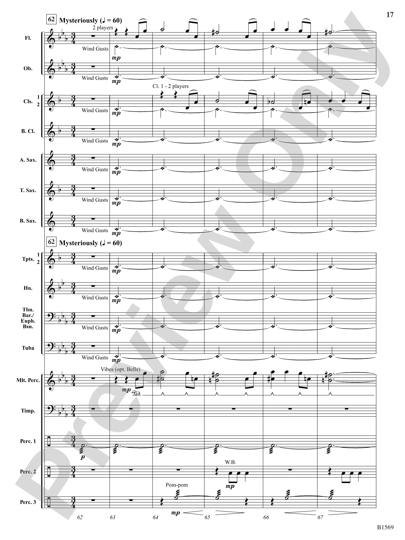 Ghost Lights: Concert Band Conductor Score & Parts