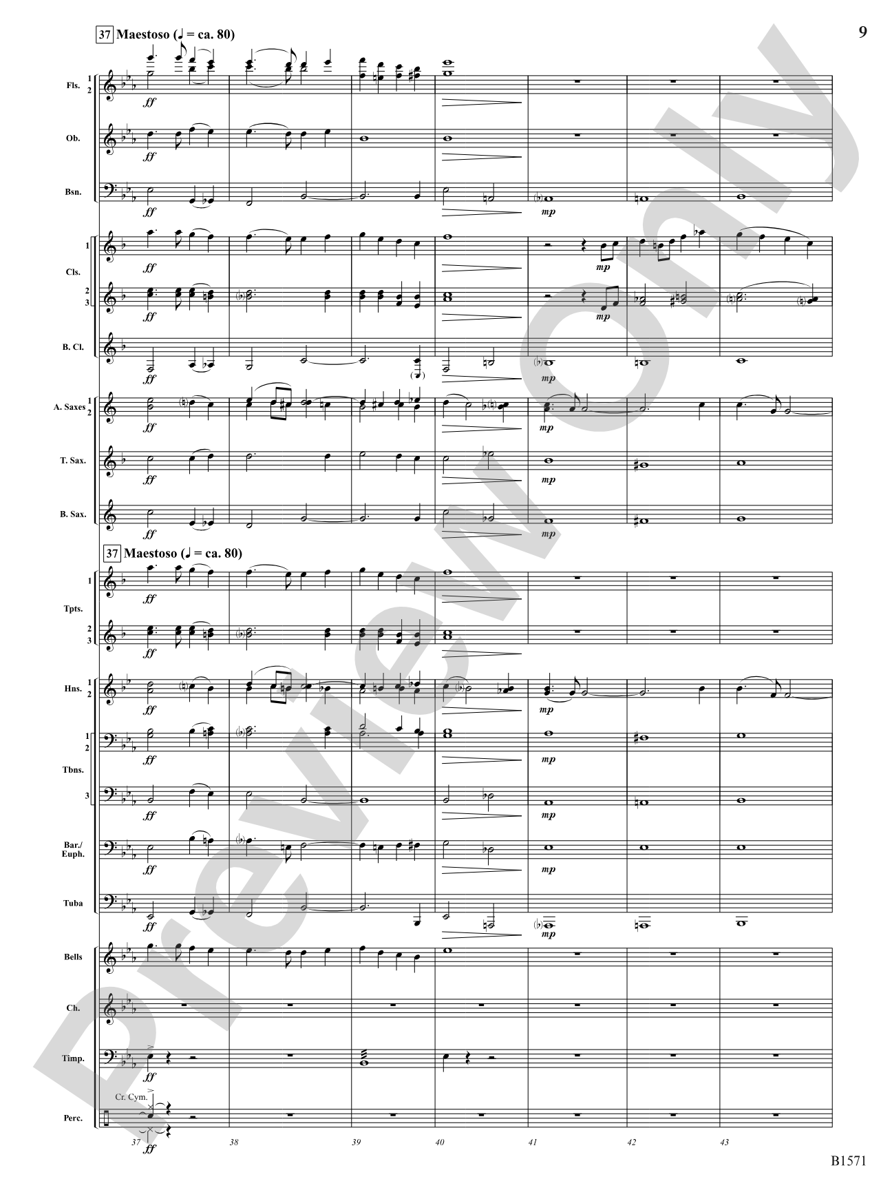 America, The Beautiful: Concert Band Conductor Score & Parts