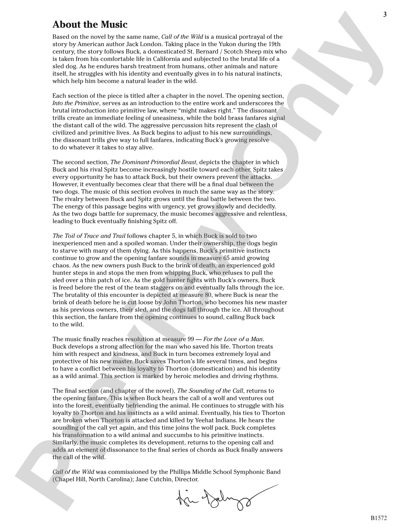 Call of the Wild: Concert Band Conductor Score & Parts