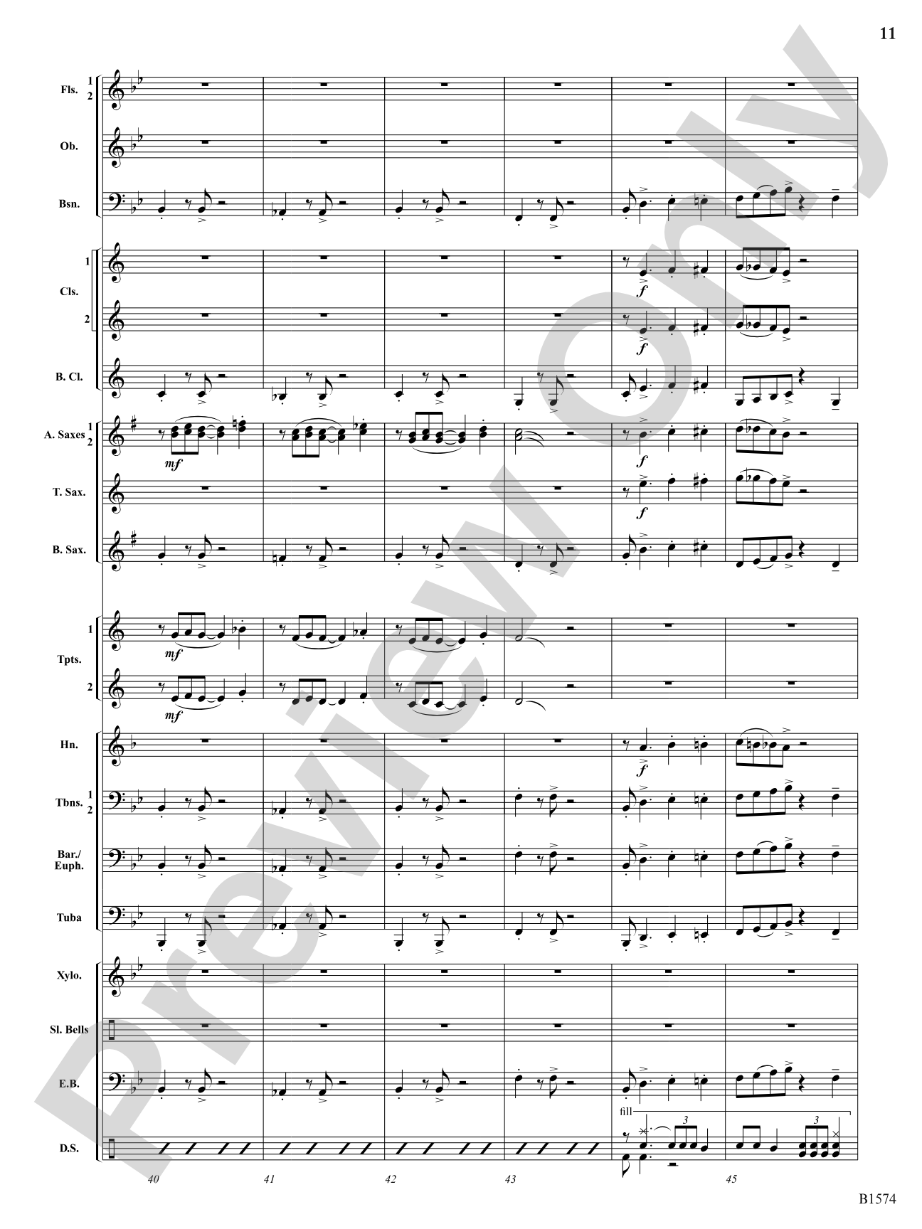 Jingle Blues: Concert Band Conductor Score & Parts