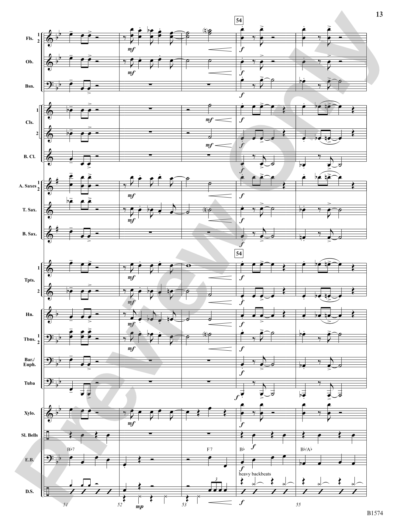 Jingle Blues: Concert Band Conductor Score & Parts