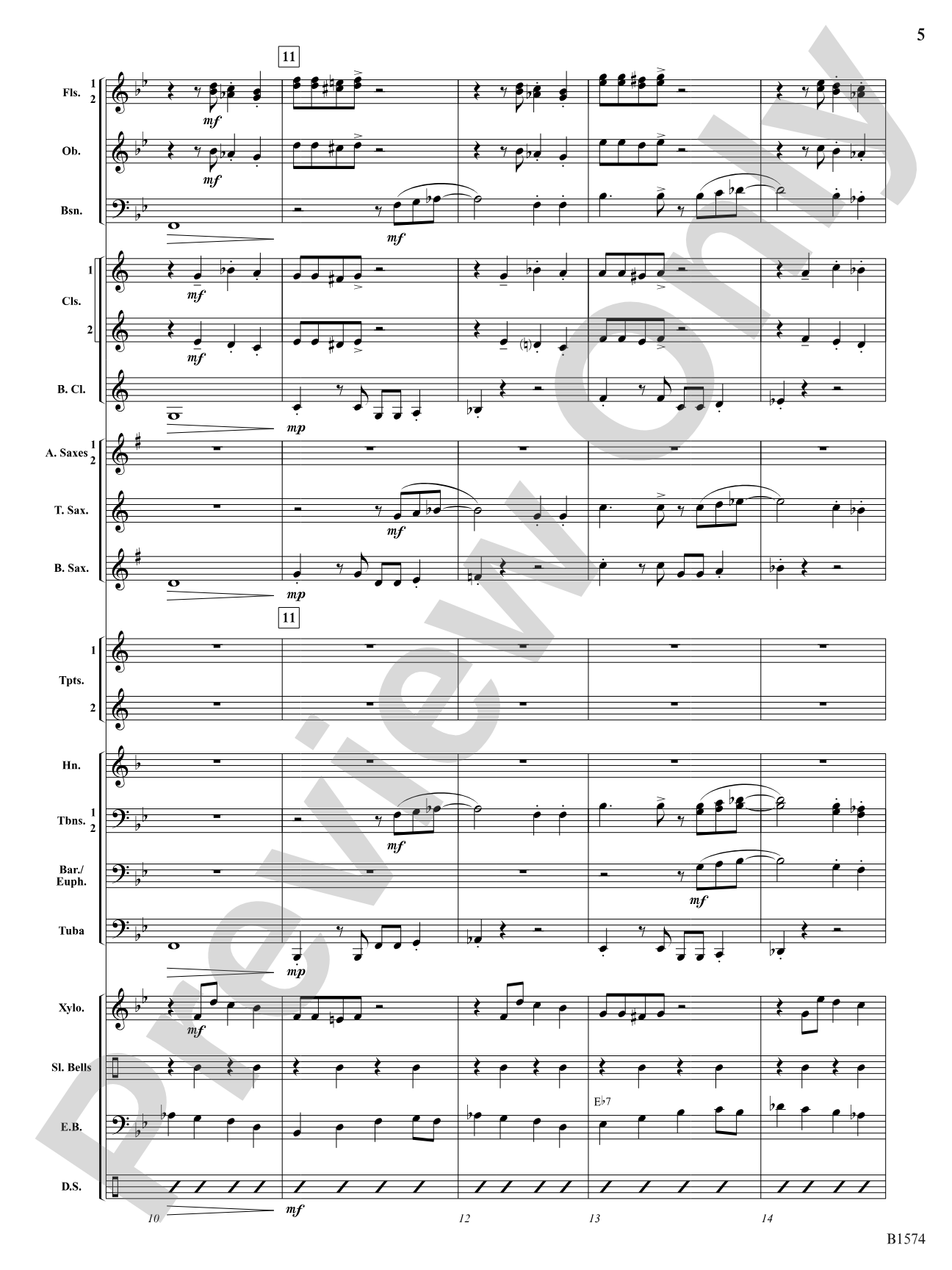 Jingle Blues: Concert Band Conductor Score & Parts