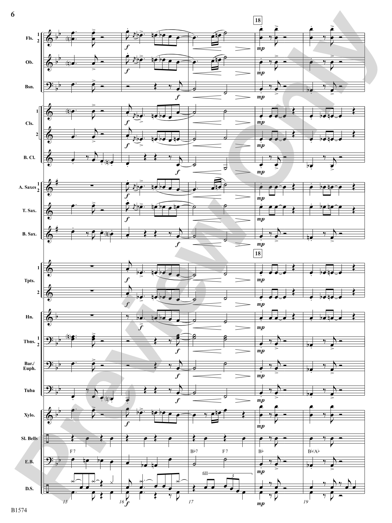 Jingle Blues: Concert Band Conductor Score & Parts