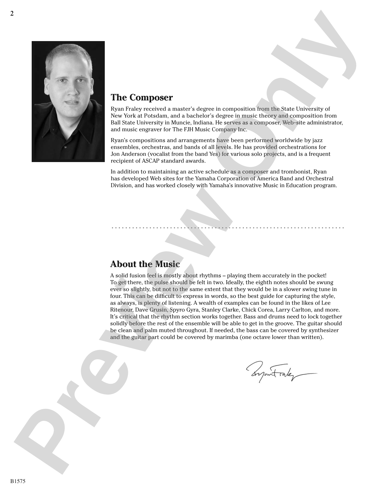 Fusion Generator: Concert Band Conductor Score & Parts
