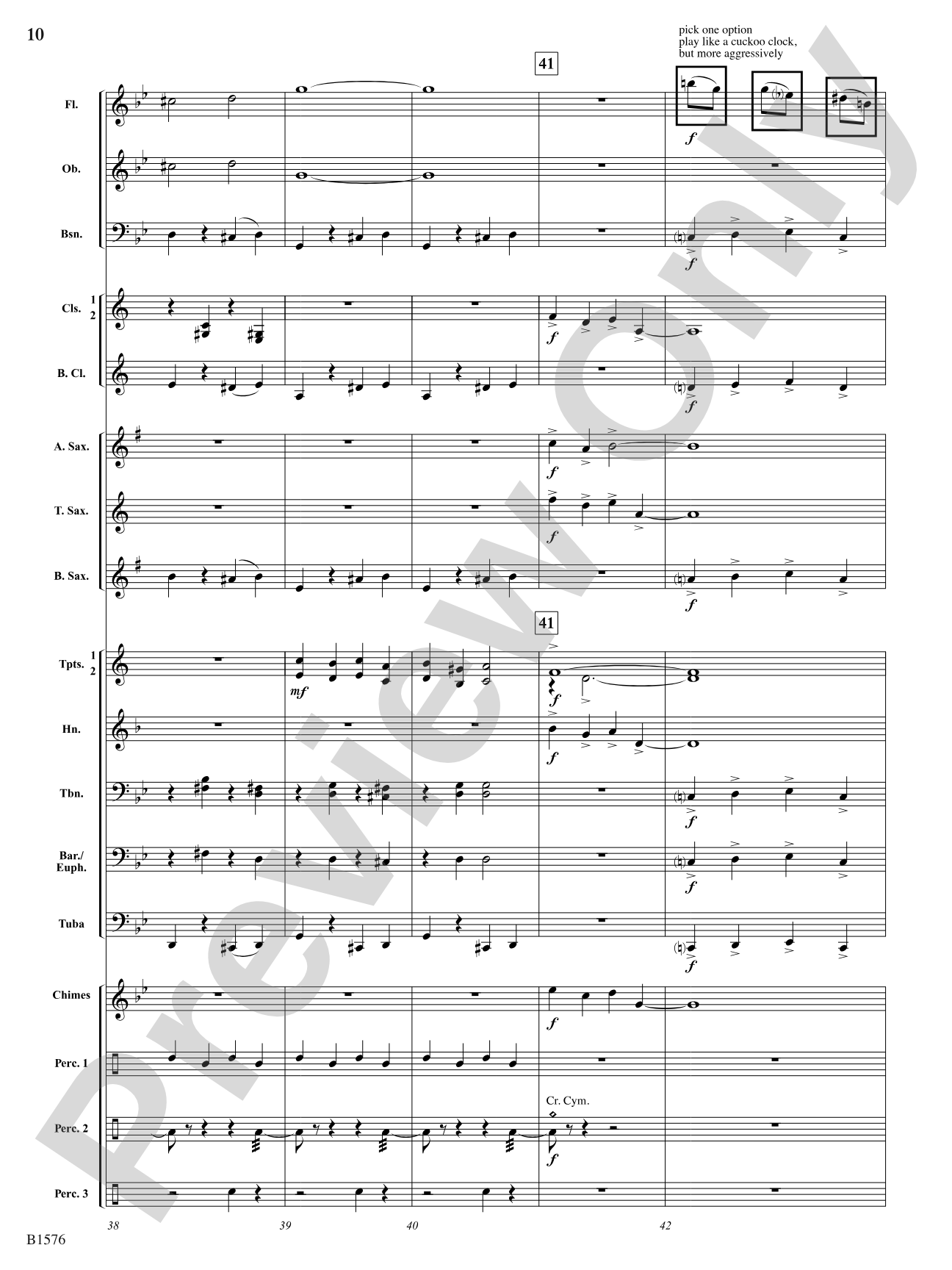 Haunted Clocks: Concert Band Conductor Score & Parts