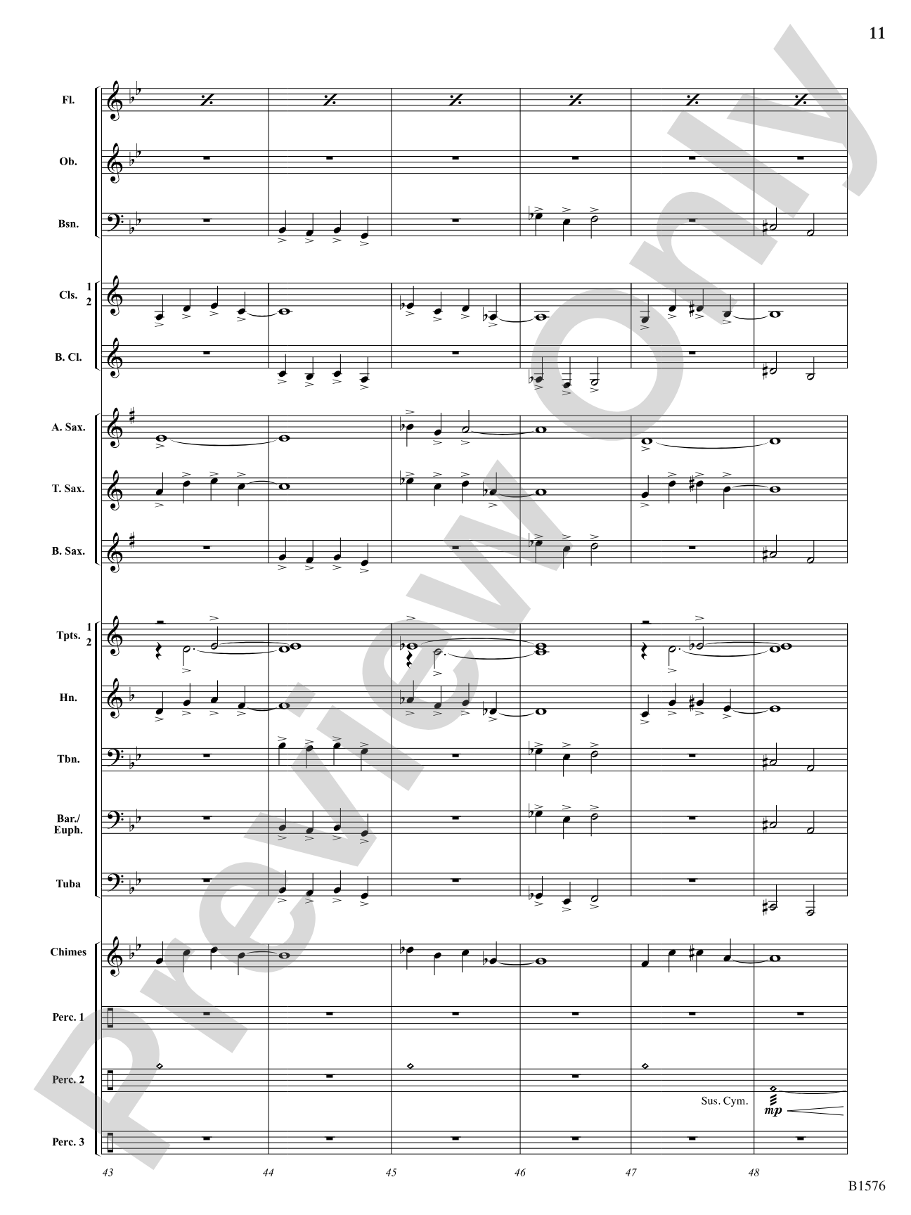 Haunted Clocks: Concert Band Conductor Score & Parts