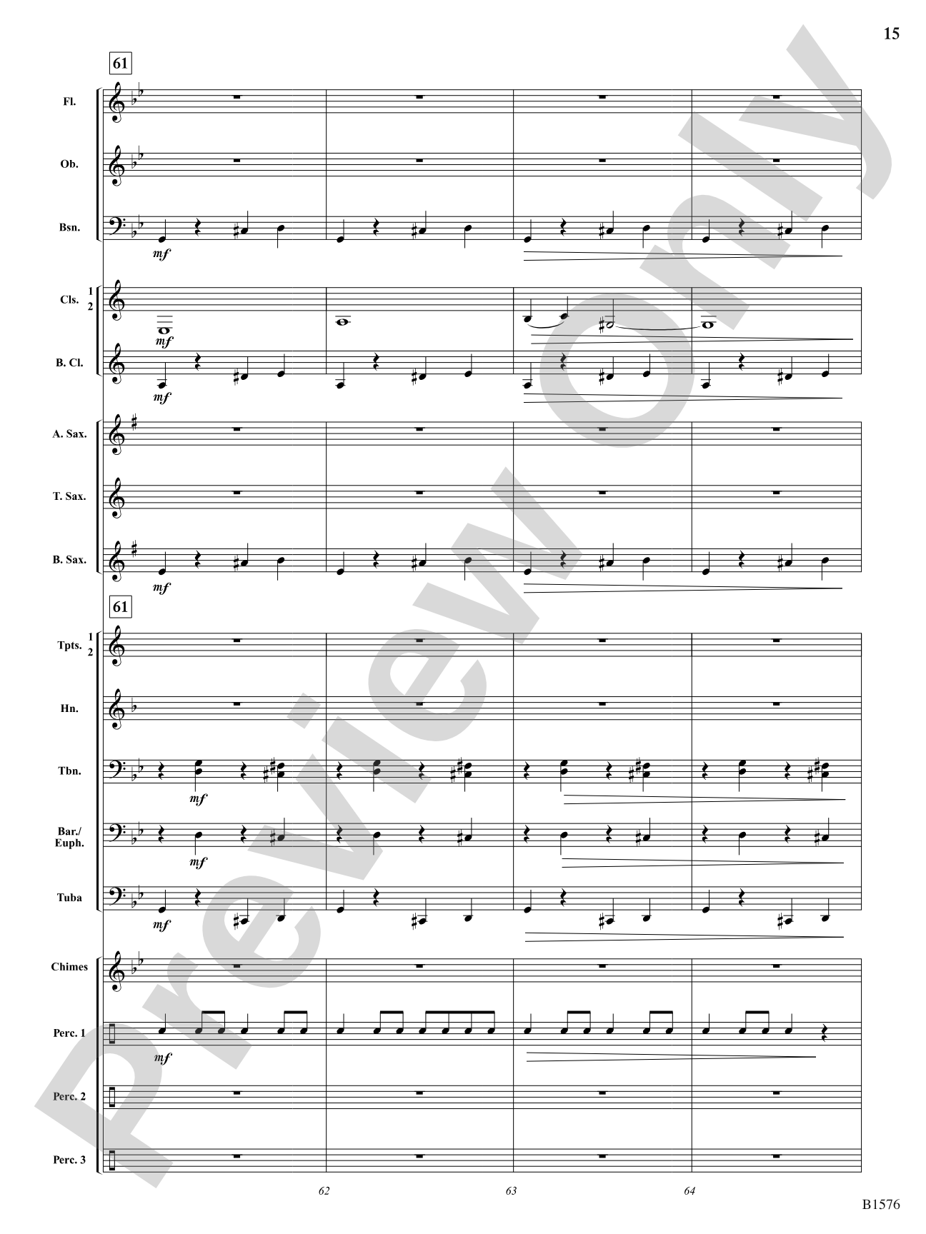 Haunted Clocks: Concert Band Conductor Score & Parts