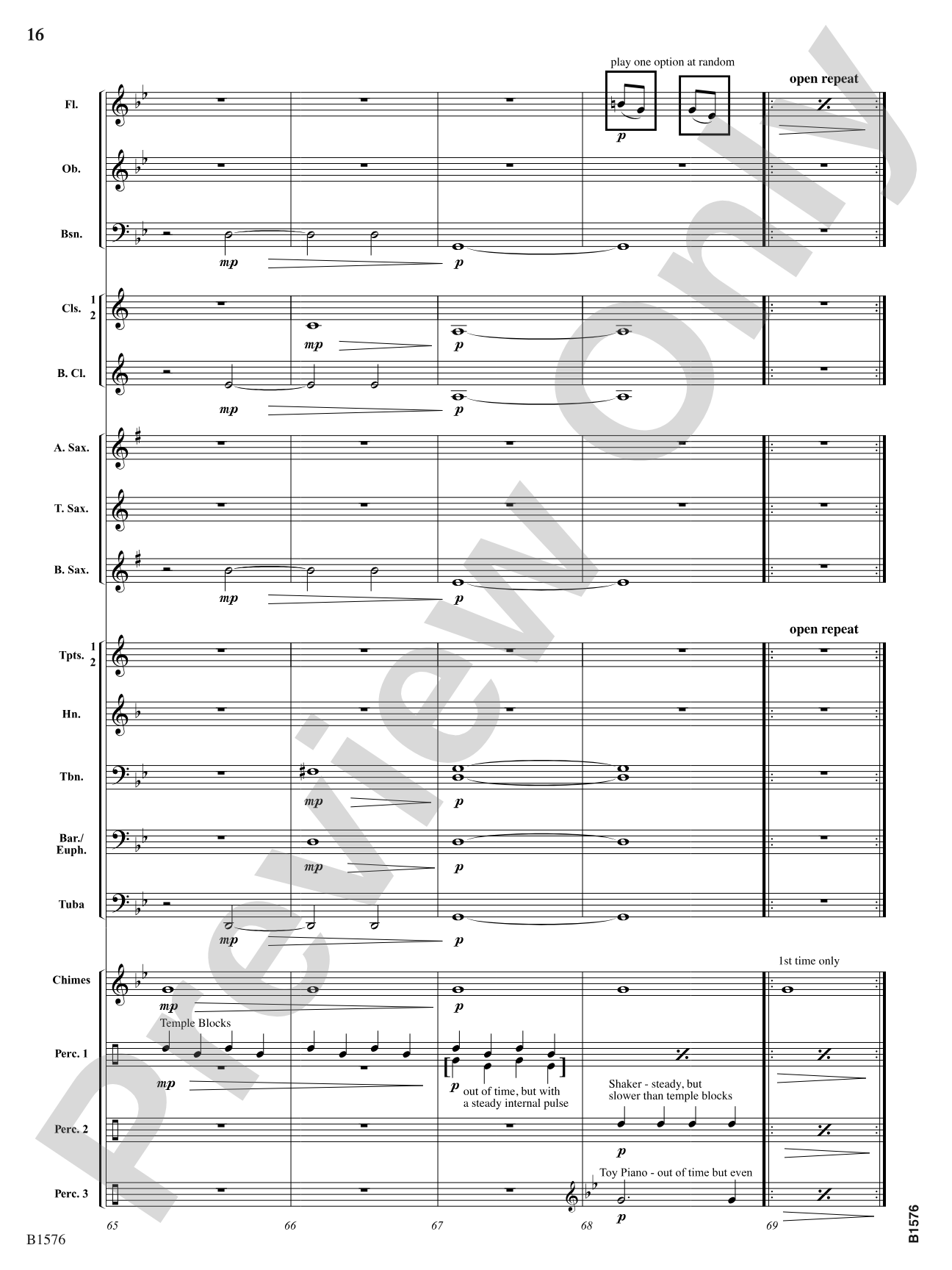 Haunted Clocks: Concert Band Conductor Score & Parts