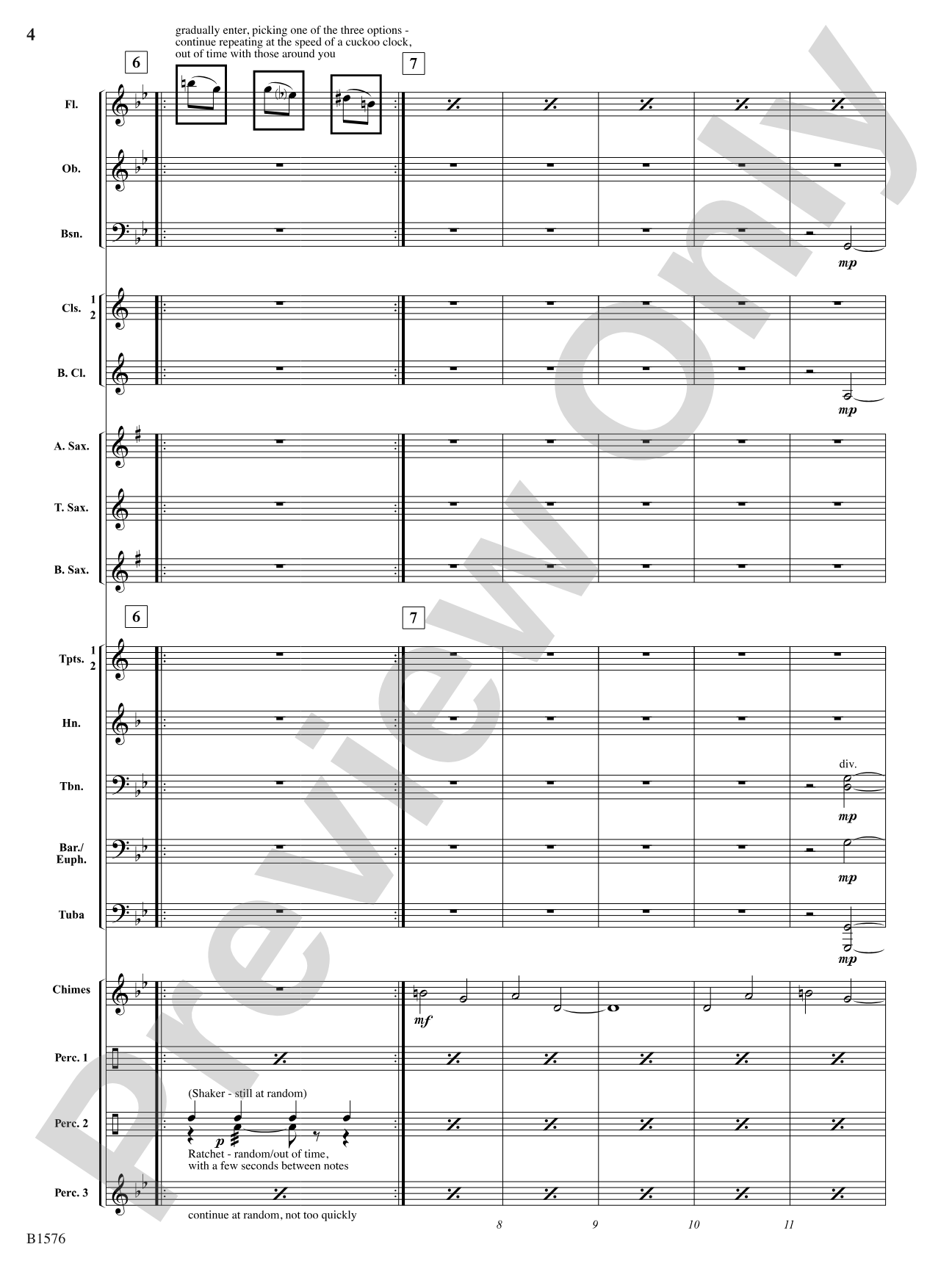 Haunted Clocks: Concert Band Conductor Score & Parts