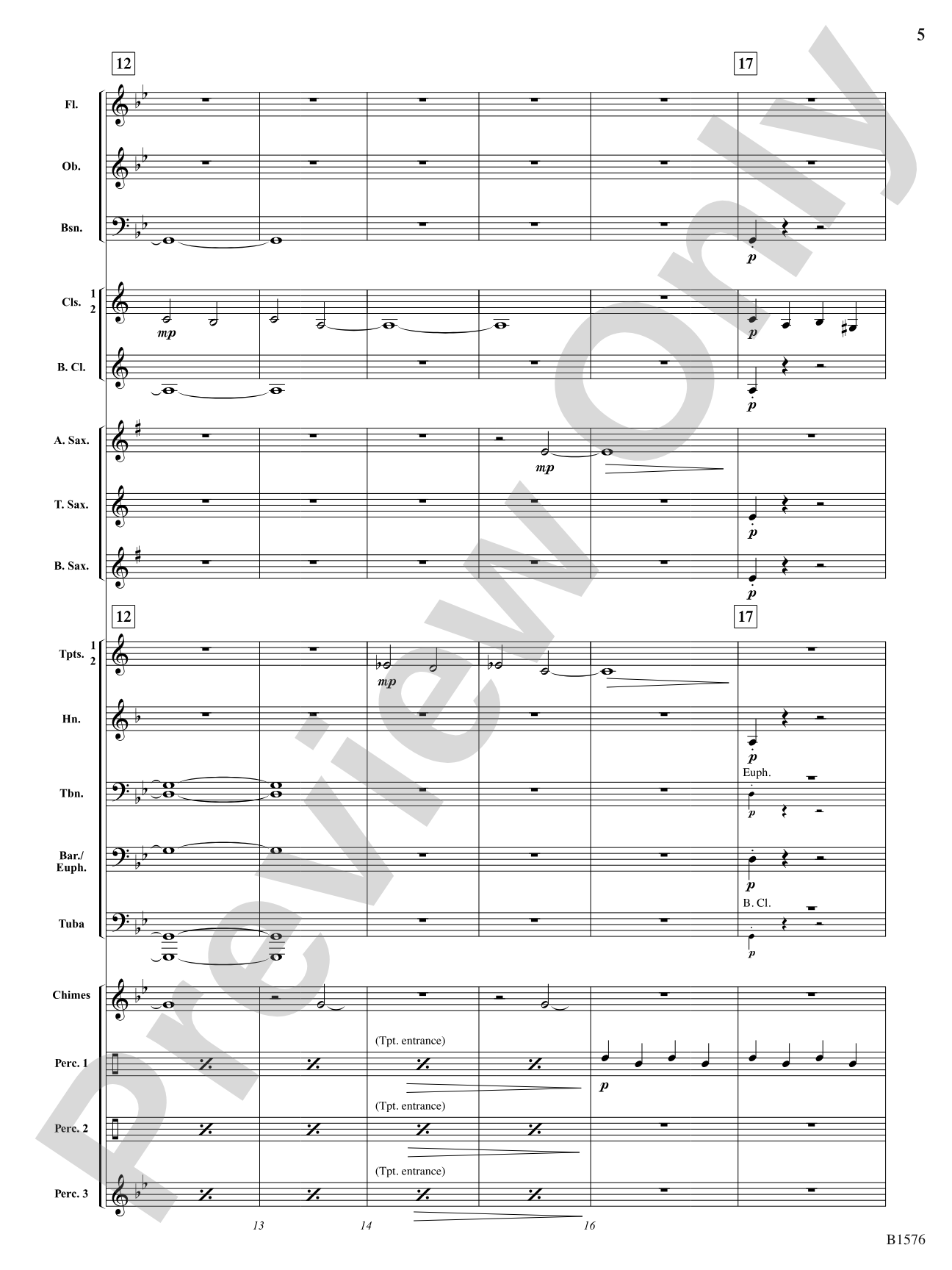Haunted Clocks: Concert Band Conductor Score & Parts