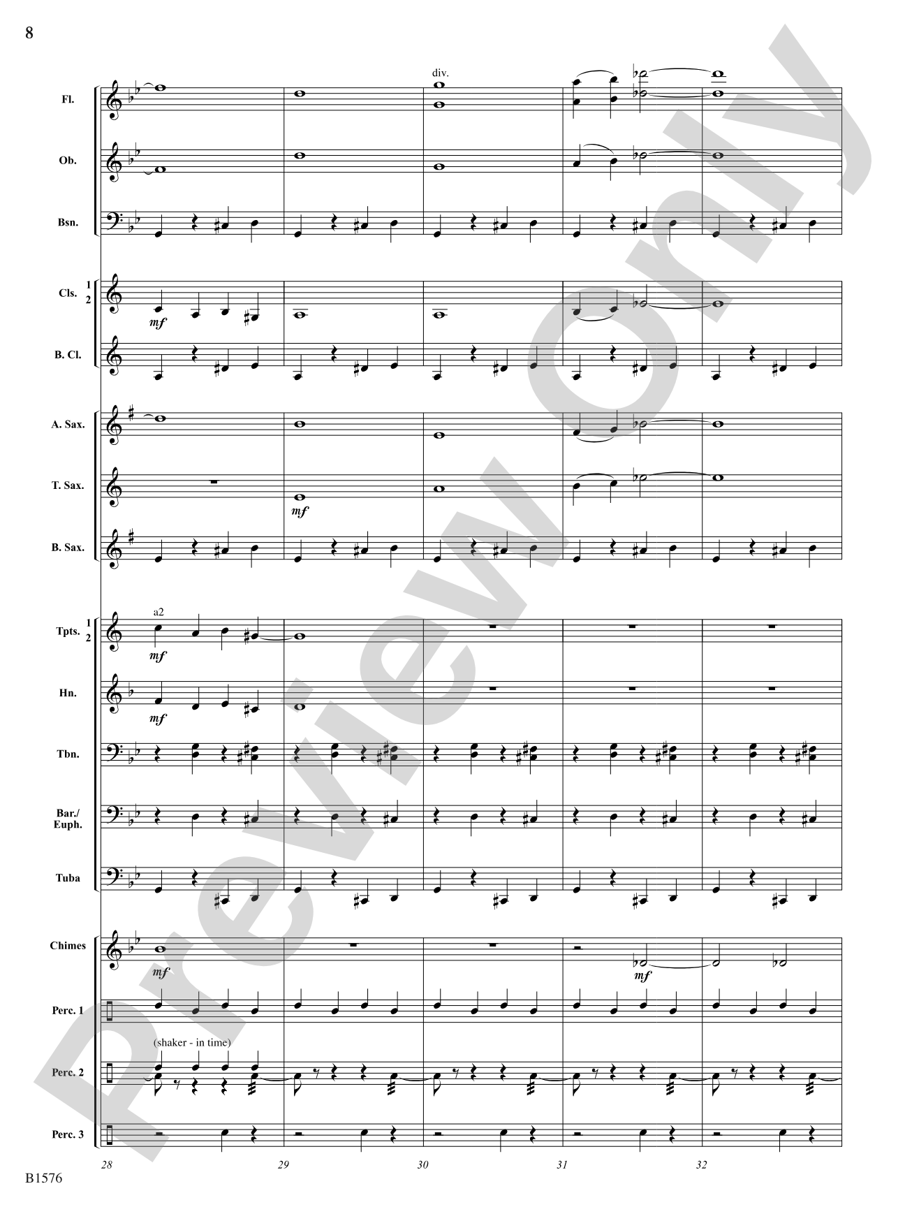 Haunted Clocks: Concert Band Conductor Score & Parts