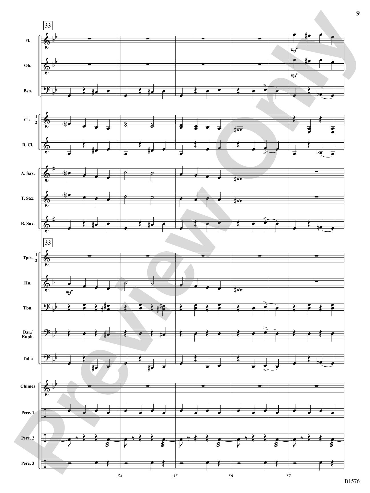 Haunted Clocks: Concert Band Conductor Score & Parts