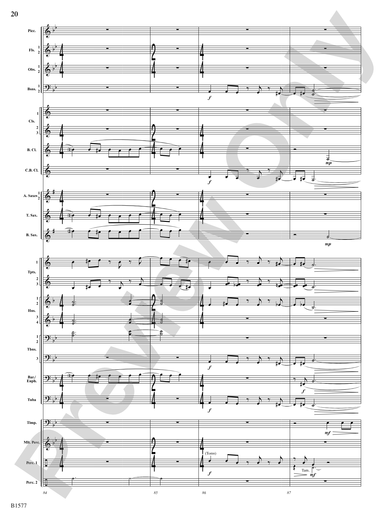 Evocatio: Concert Band Conductor Score & Parts