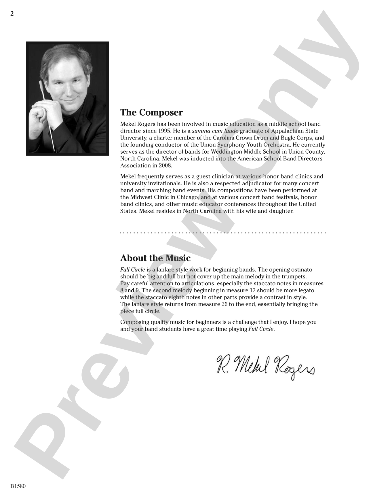 Full Circle: Concert Band Conductor Score & Parts
