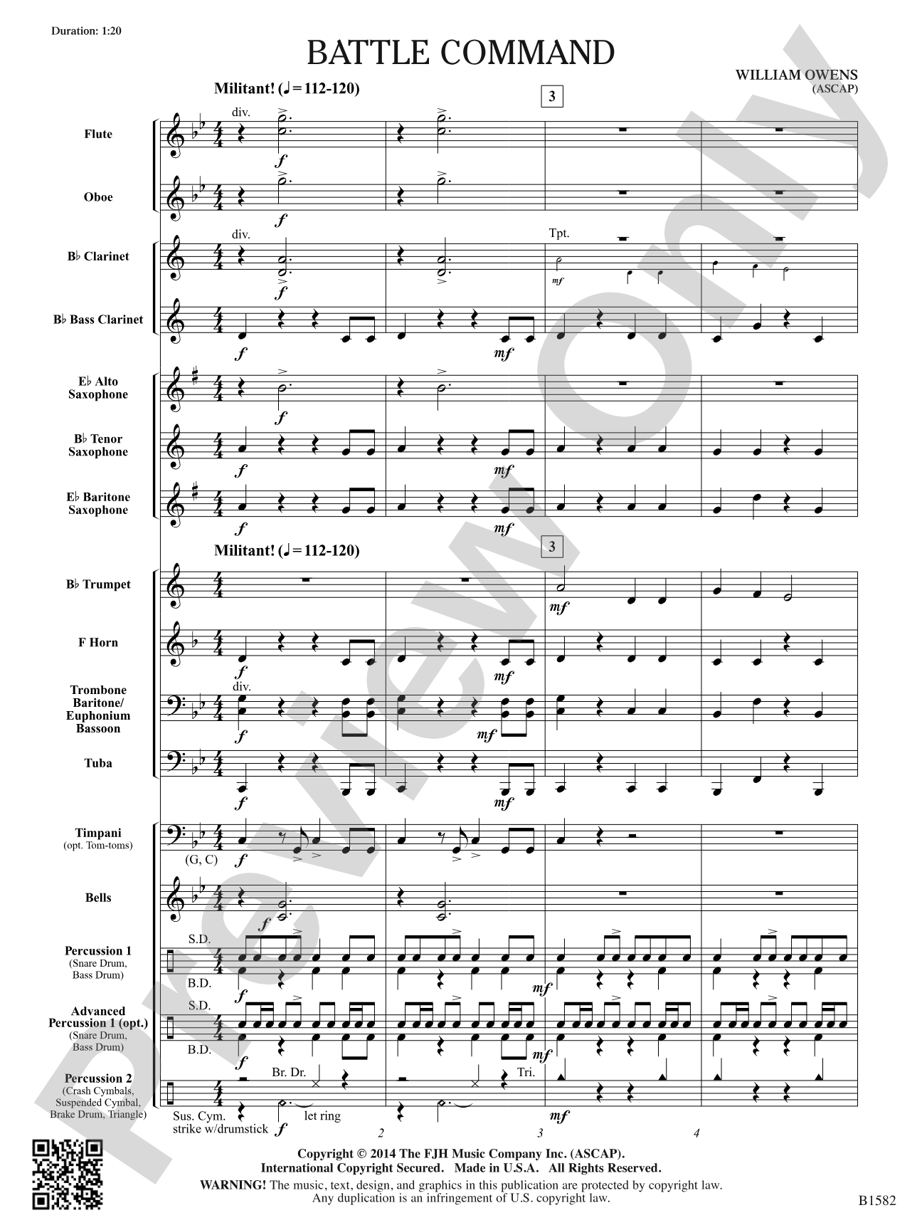 Battle Command: Concert Band Conductor Score & Parts